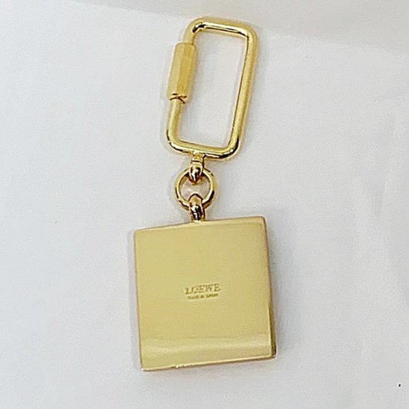 Loewe Key Ring Key Chain Fob Metal Leather - Picture 4 of 6